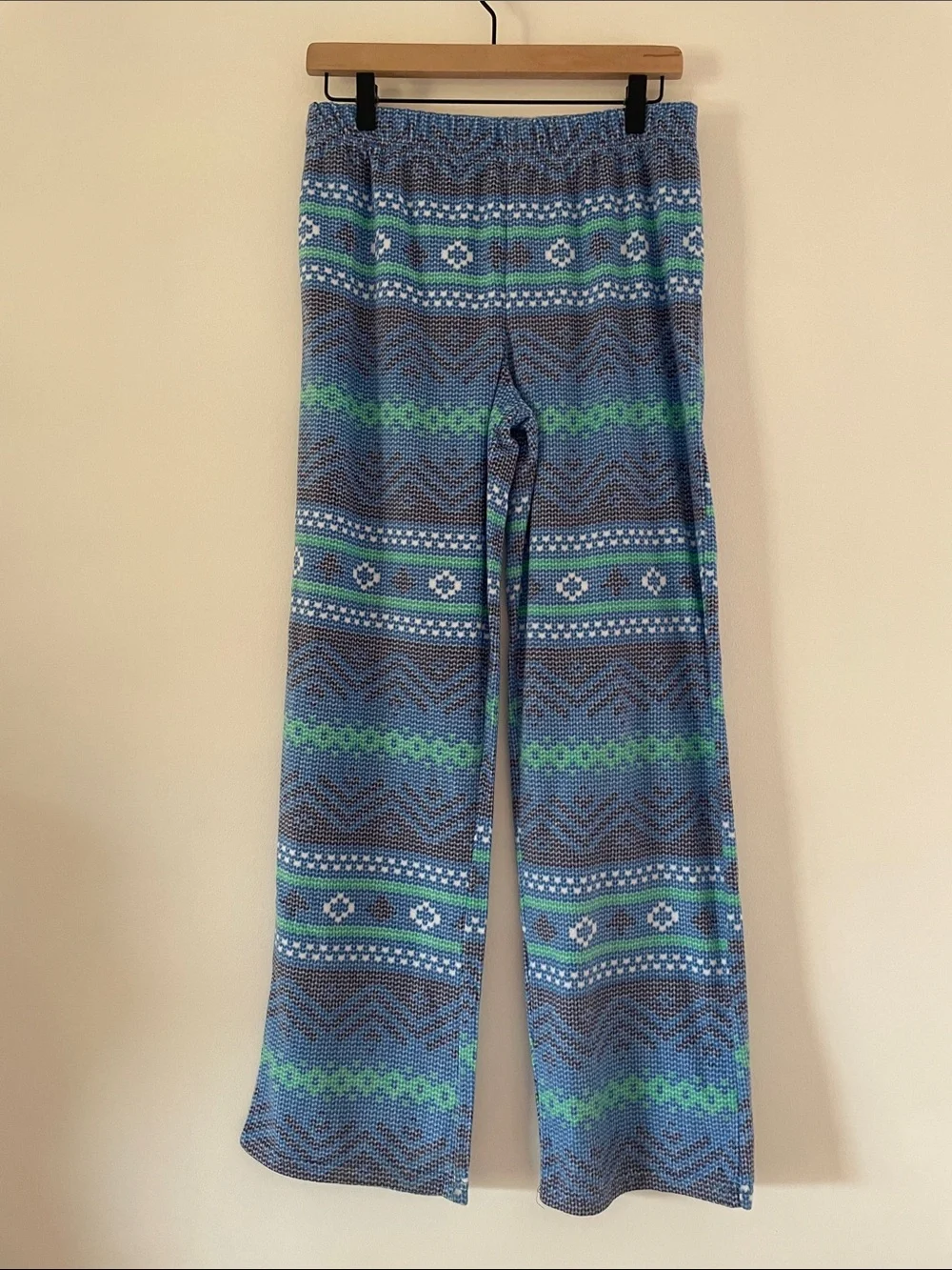 Blue Fox Pajama Set Youth Soft Fleece Blue Boys XL 16 Cozy Warm Winter